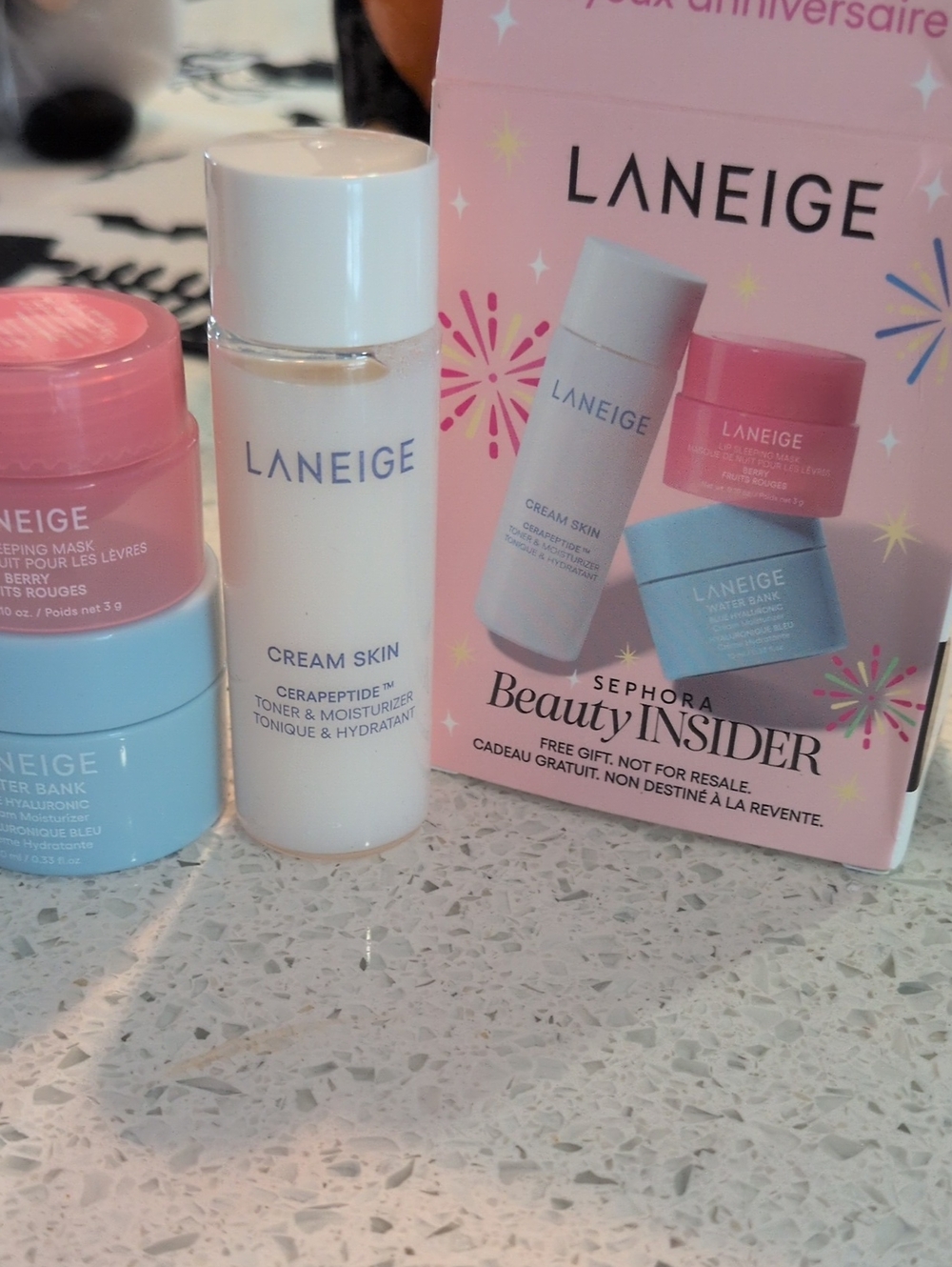 LANEIGE Cream Skin Toner & Moisturizer Set , Berry Lippy